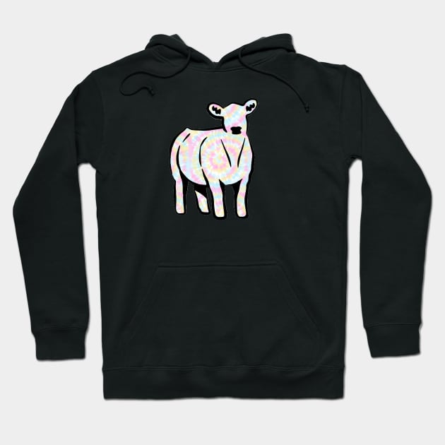 Rainbow Tie Dye Cow Silhouette  - NOT FOR RESALE WITHOUT PERMISSION Hoodie by l-oh